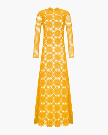 Siula Crochet Maxi Dress | Yellow | Pre-Order