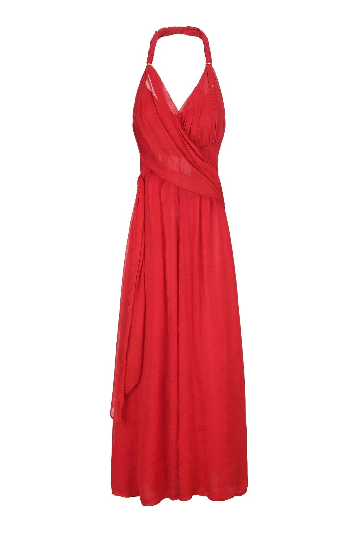 Amber Chiffon Dress (Red)