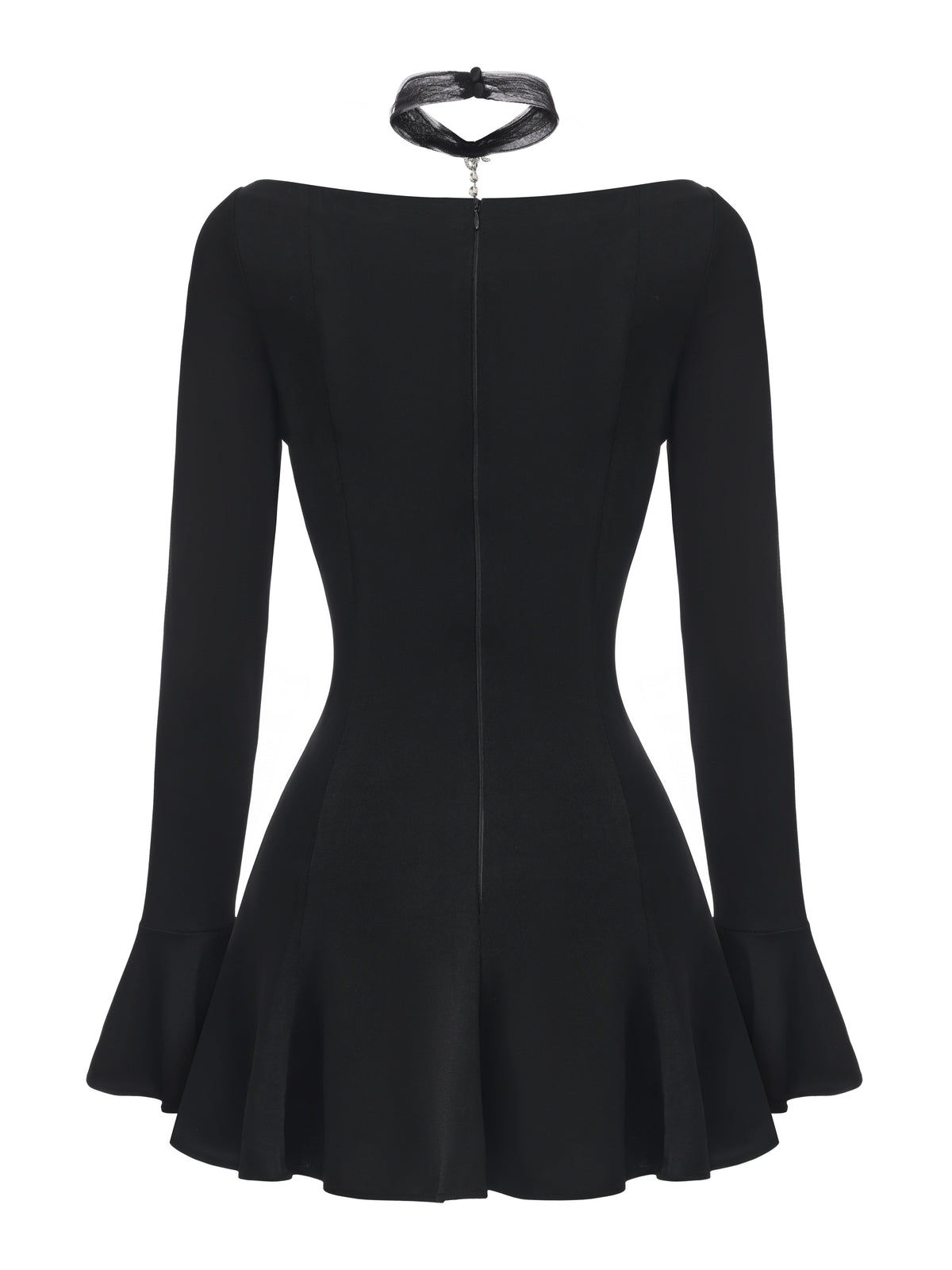 Alessandra Deep V Black Mini Dress (Final Sale)