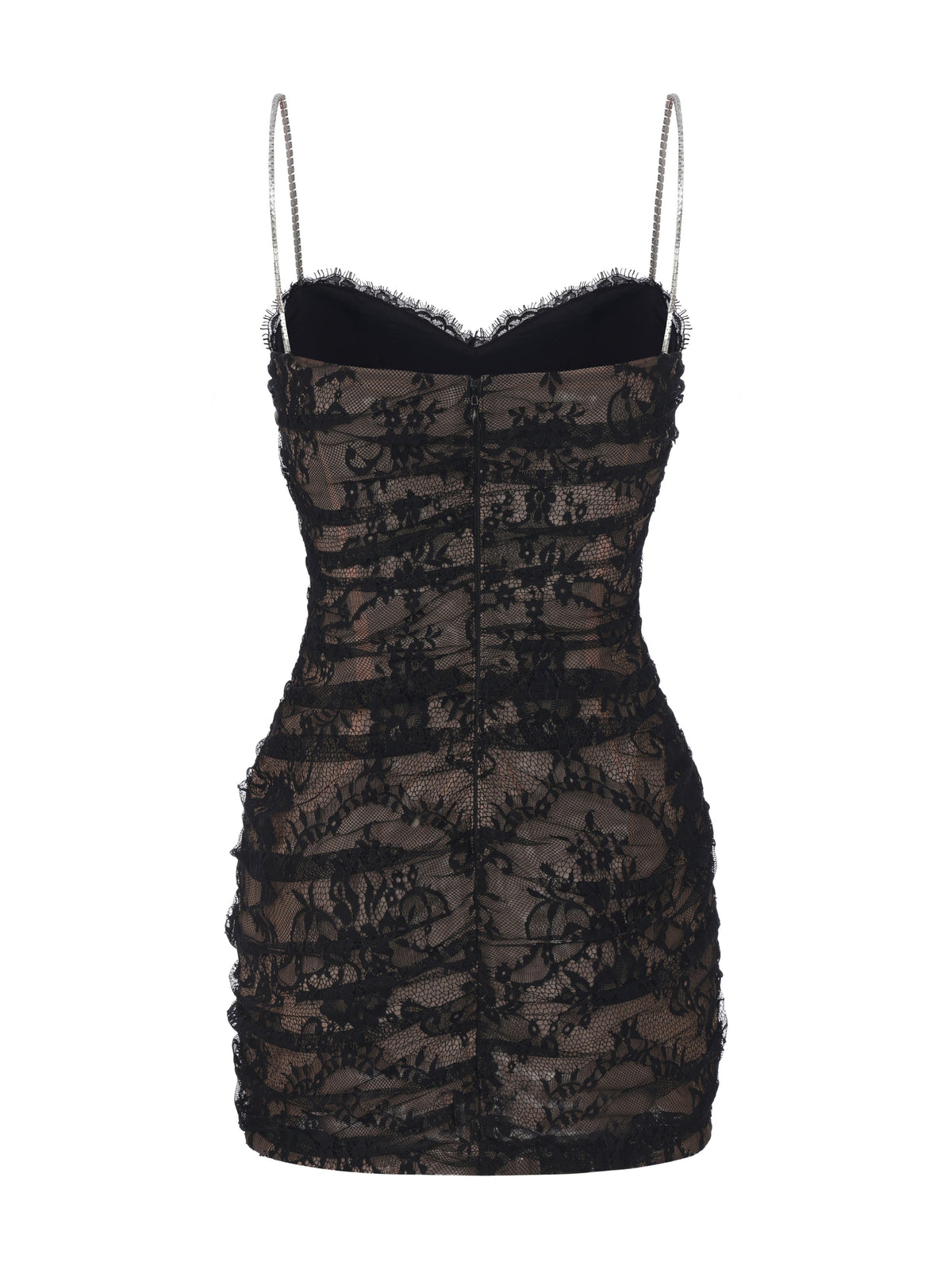 Mara Crystal-Strap Black Dress