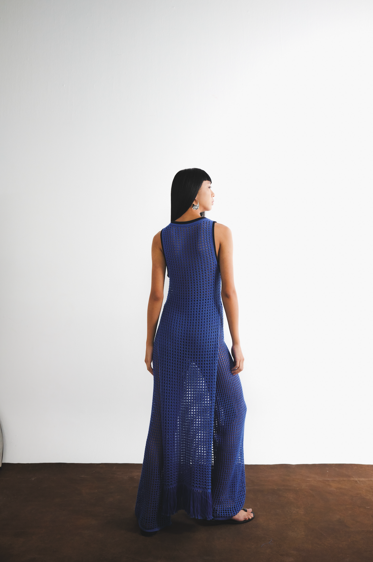 Atuq Knitted Vest Dress| Blue