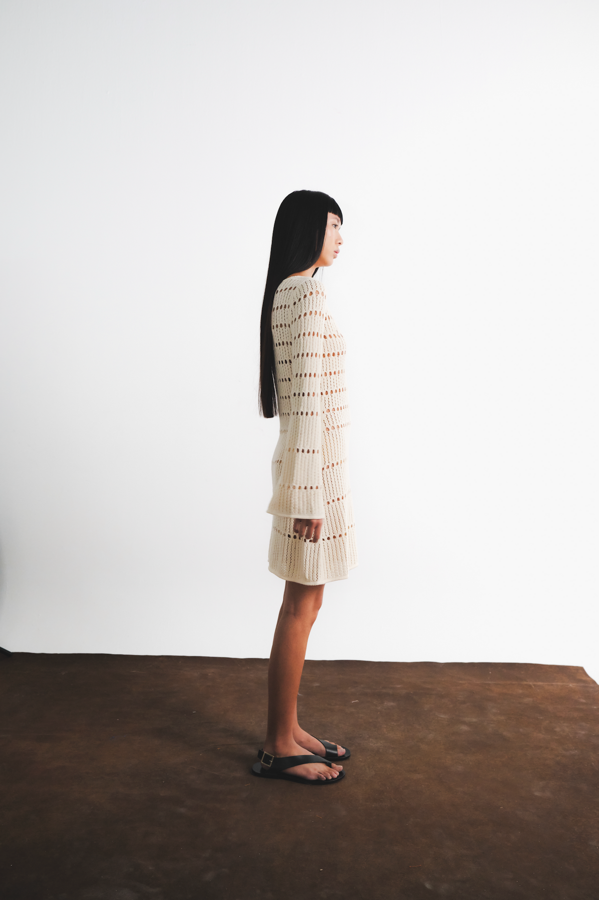 Mishi Knitted Mini Dress | Ivory