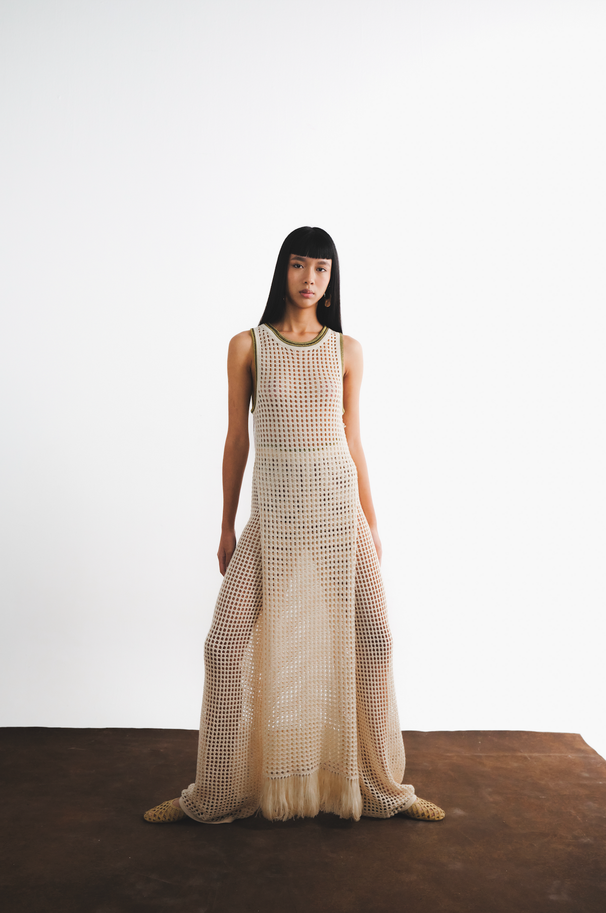 Atuq Knitted Vest Dress| Ivory