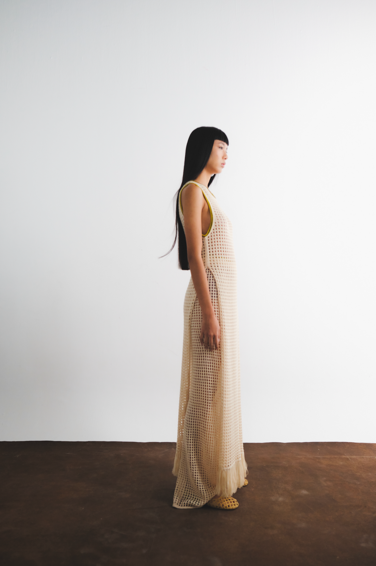 Atuq Knitted Vest Dress| Ivory