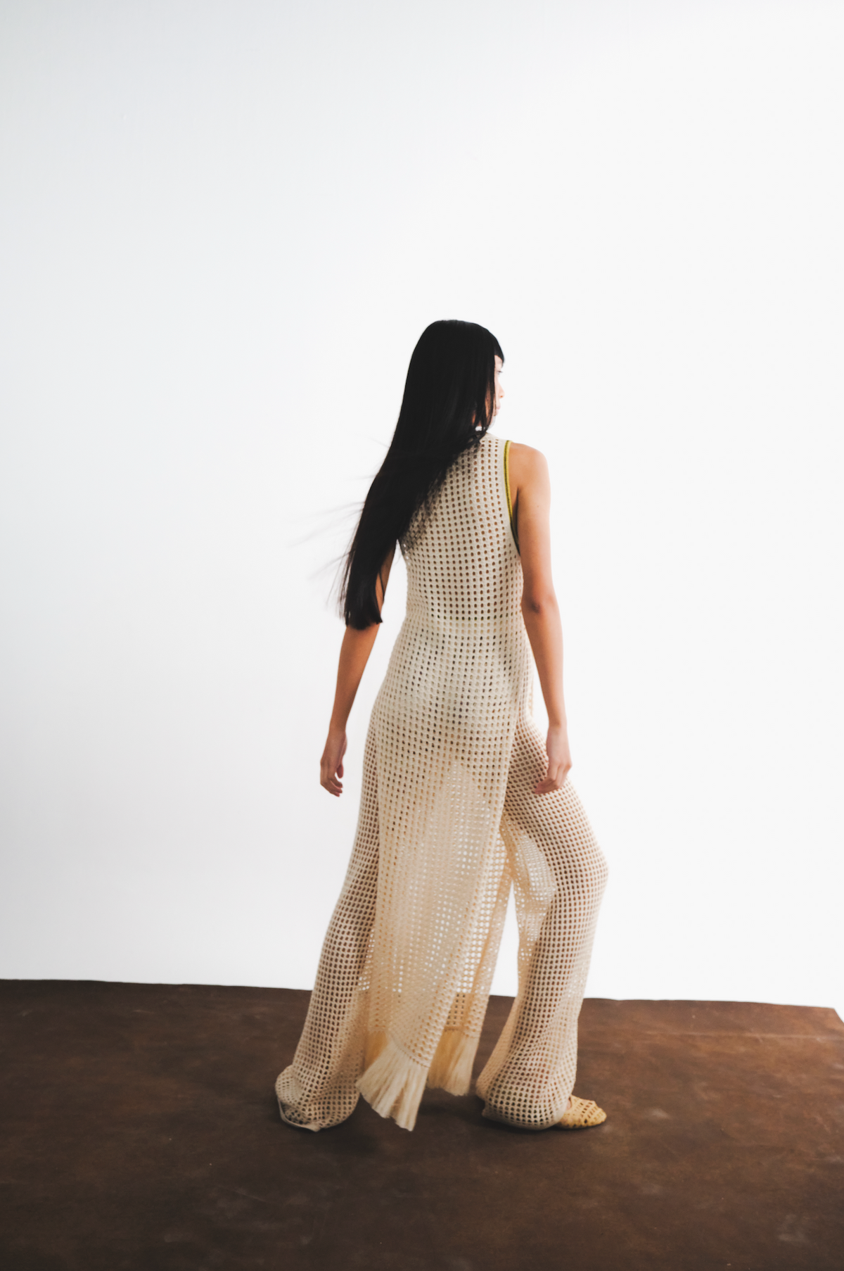 Atuq Knitted Vest Dress| Ivory