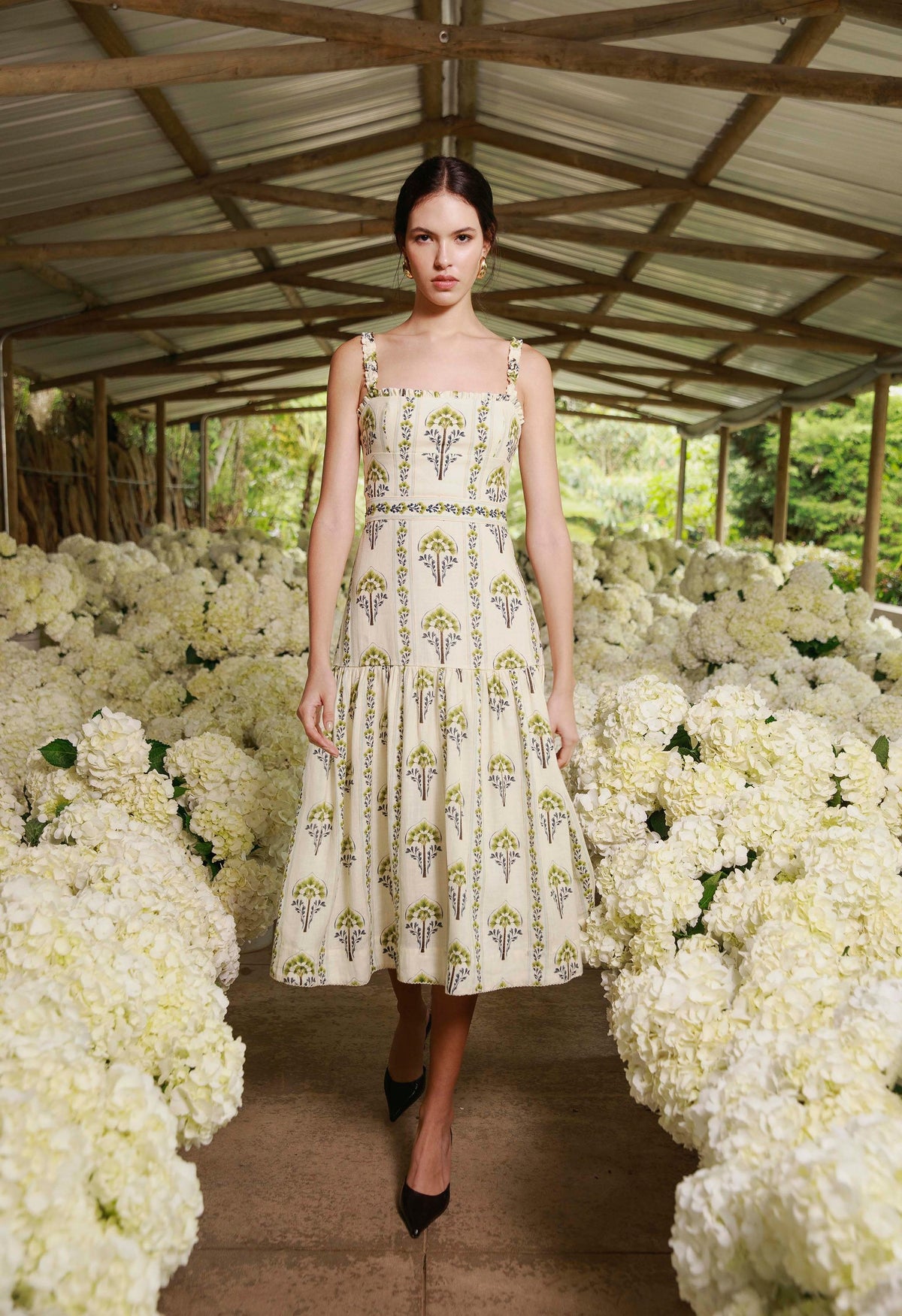 Níspero Moriche Midi Dress