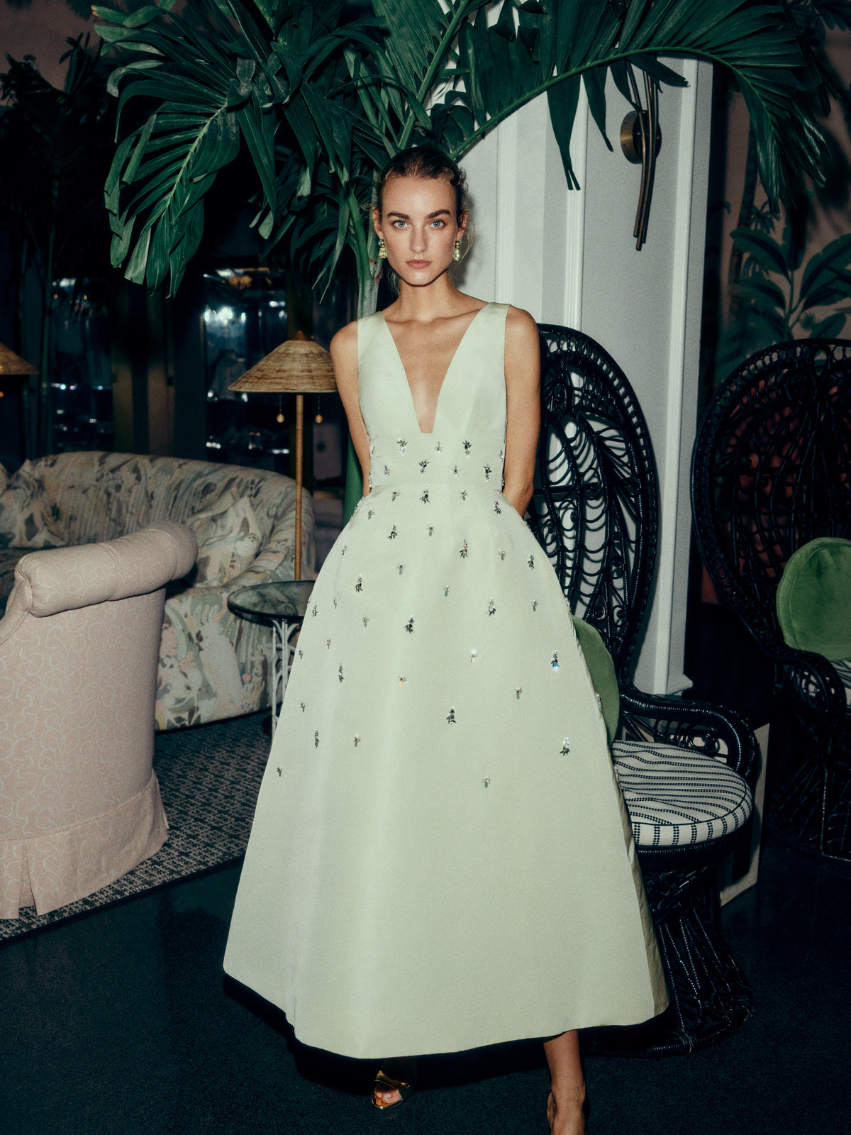 Limoncello Embroidered Cocktail Dress