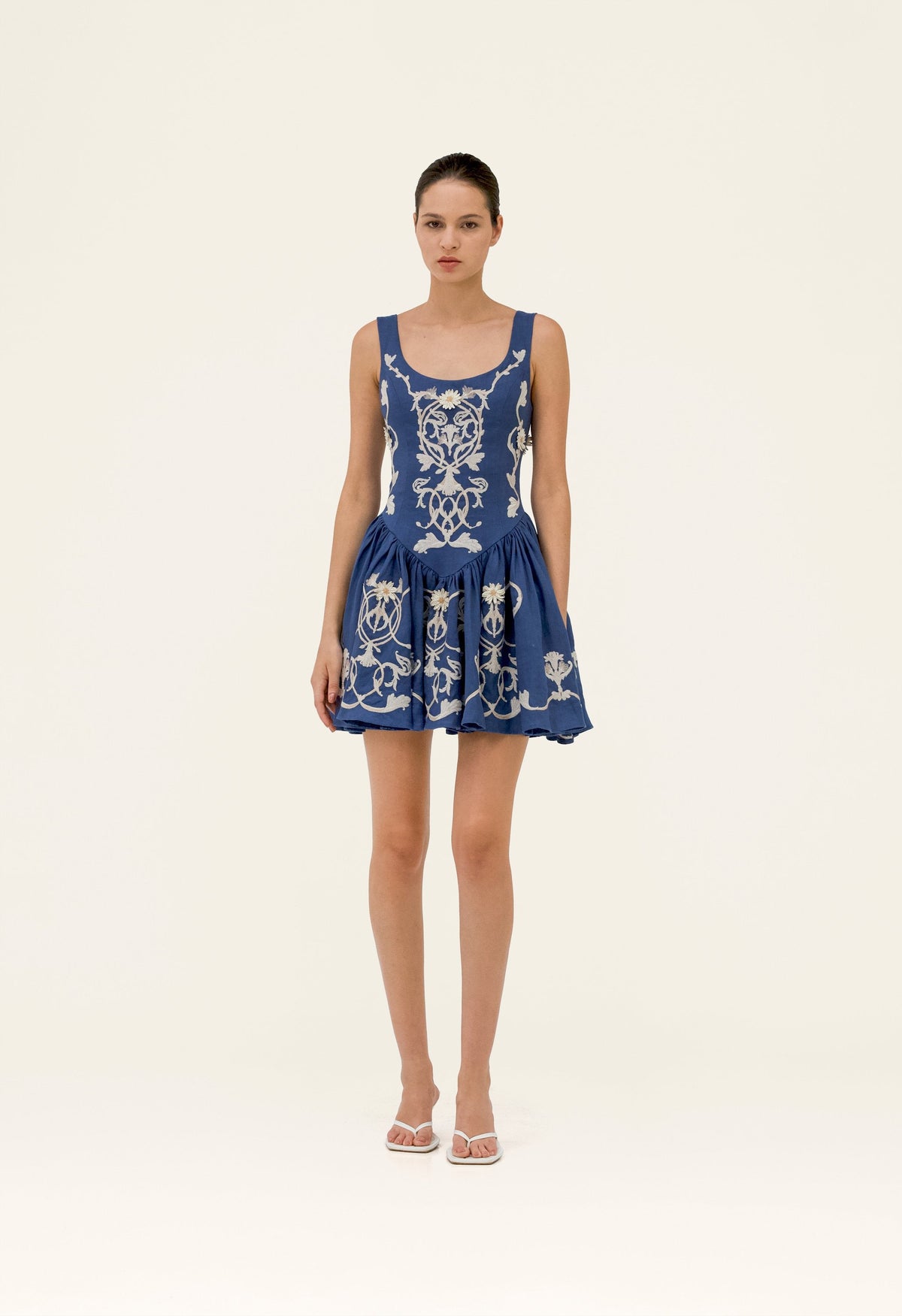 Pluma Ribbons Mini Dress