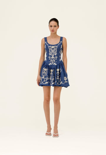 Pluma Ribbons Mini Dress