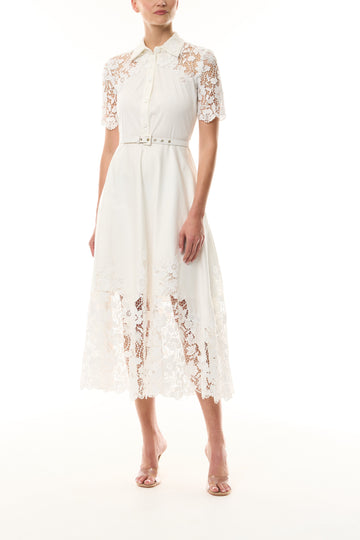 Lace Detail Short Sleeve Dress