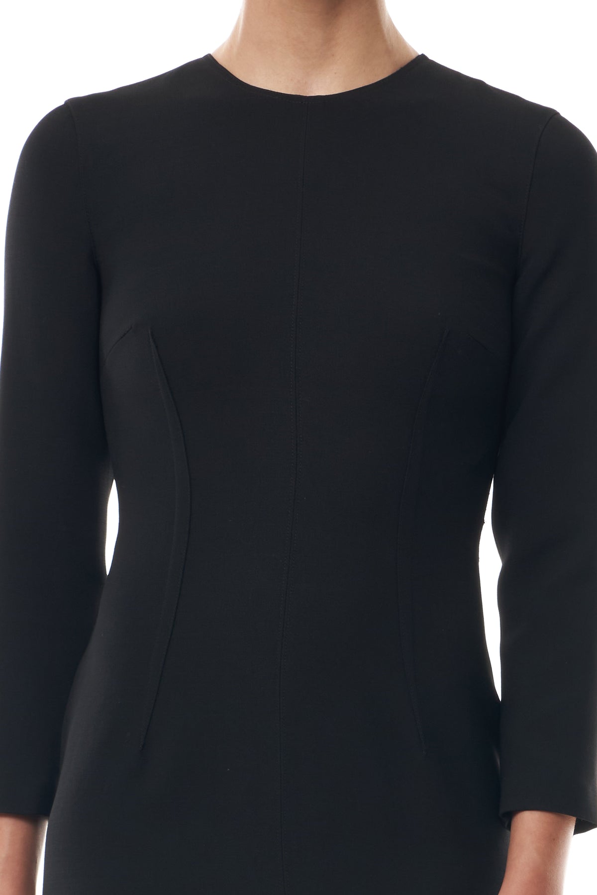 Long Sleeve Wool Midi Dress