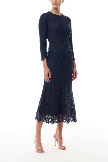Ocean Lace Long Sleeve Dress