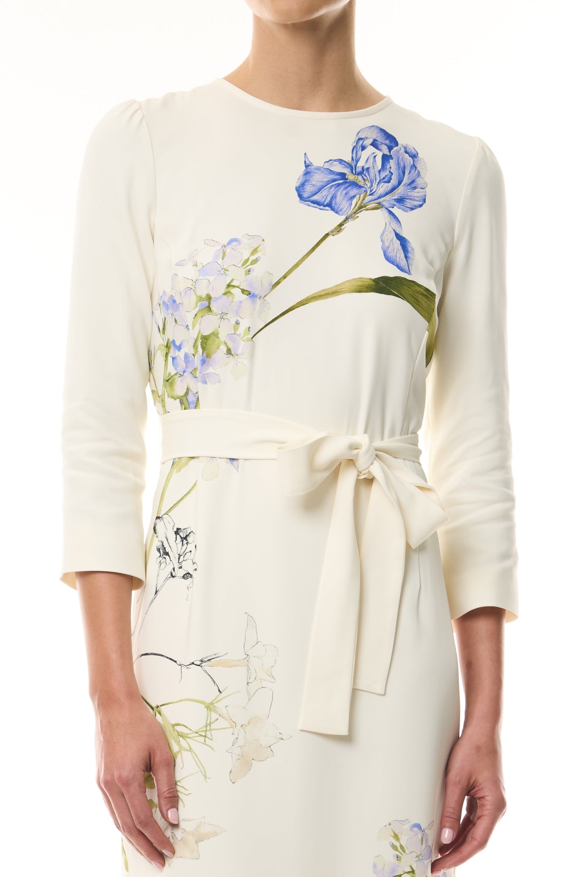 Floral Crepe Sheath Dress