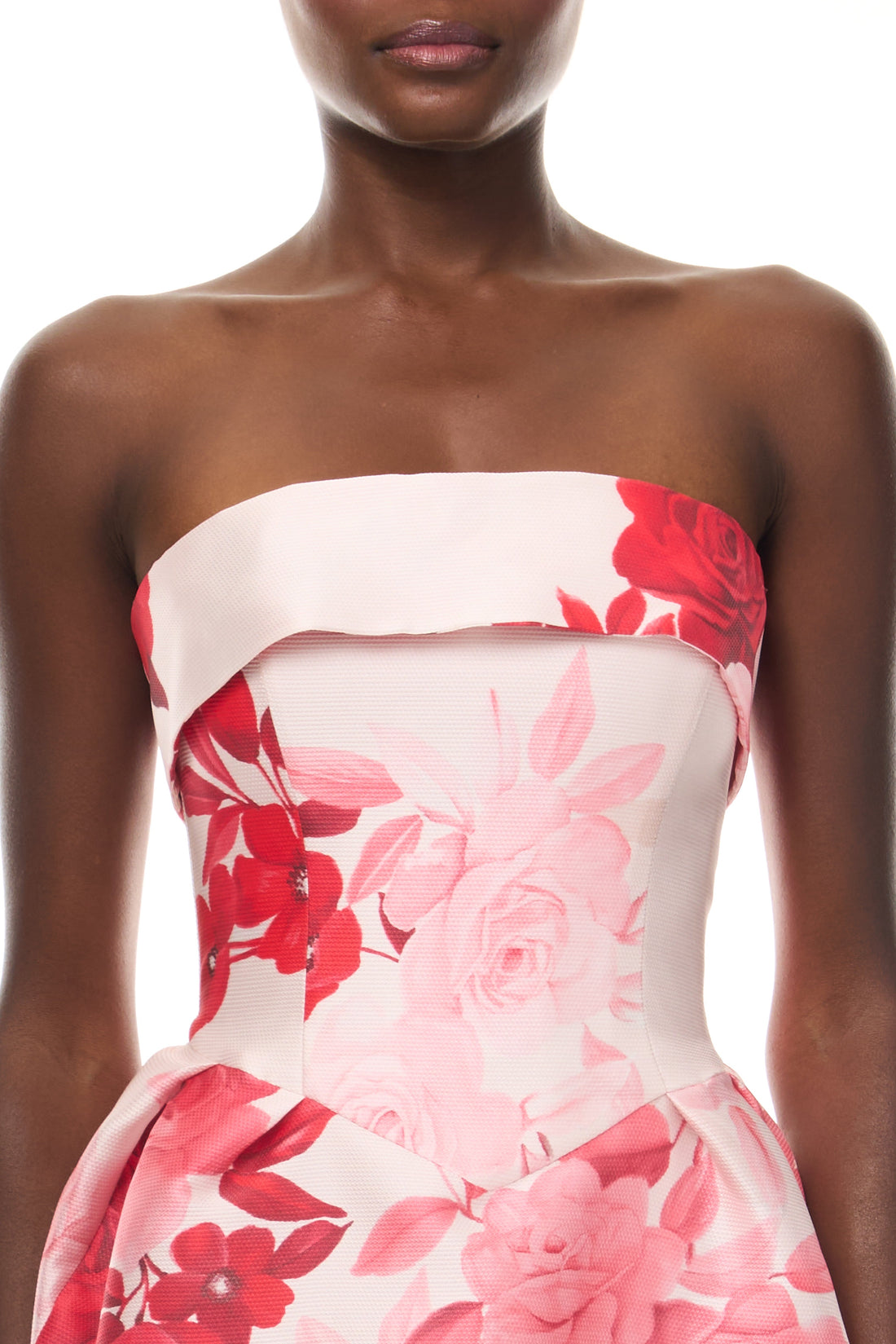 Rose Ombre Satin Mini Dress