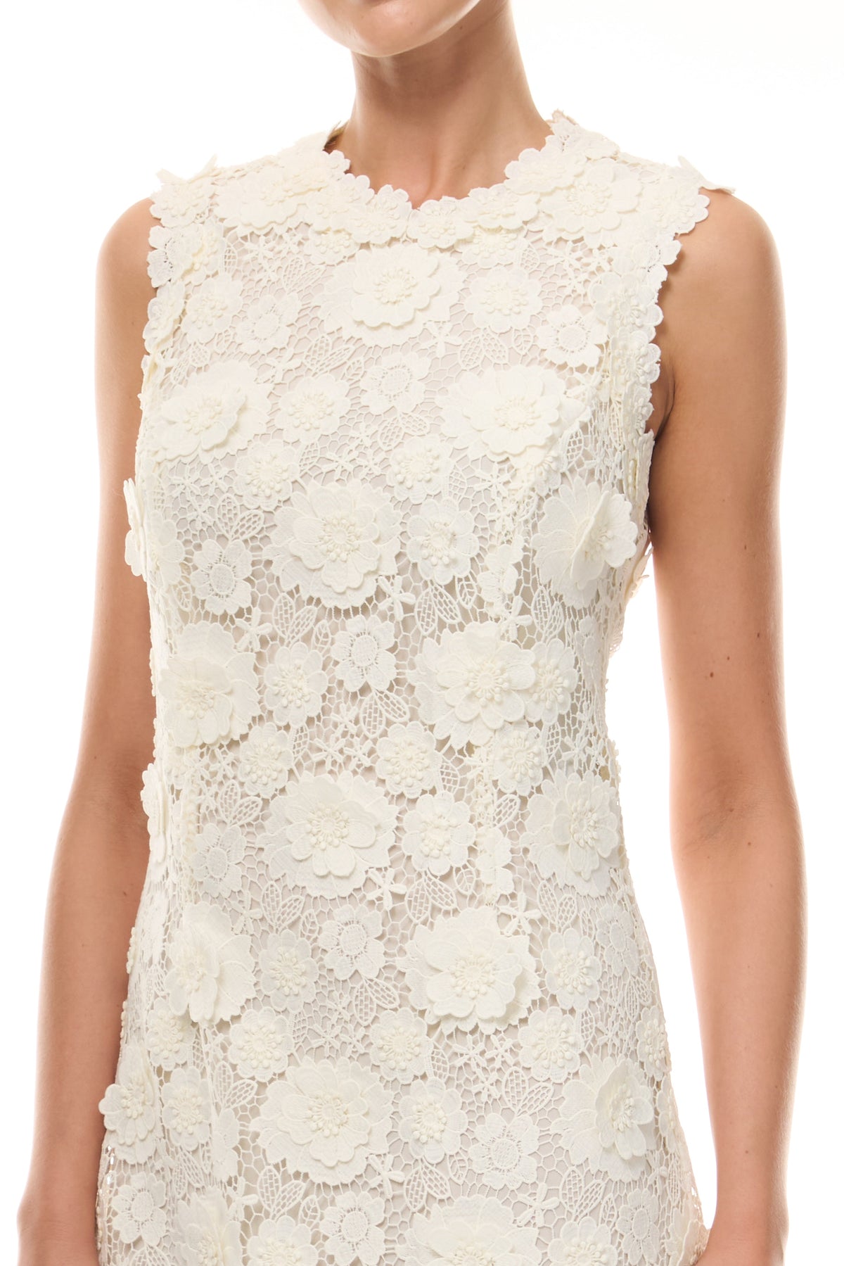 Ivory Lace Shift Dress