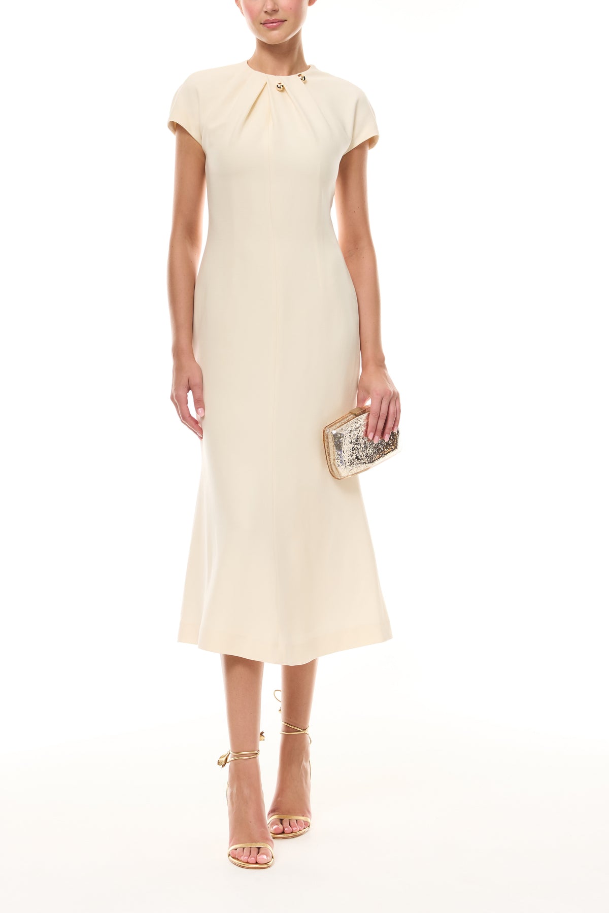 Ivory Gold Ball Dress
