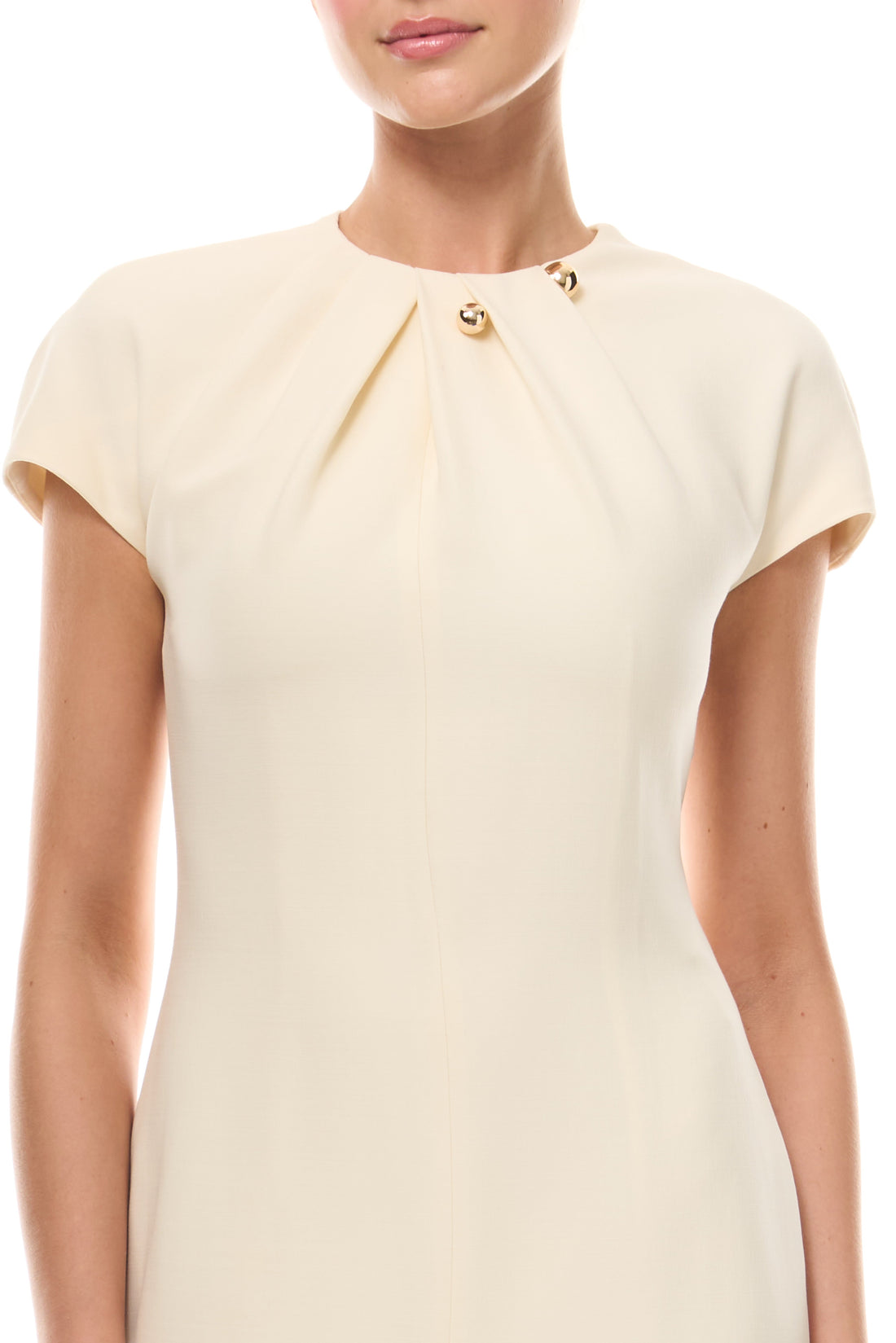 Ivory Gold Ball Dress