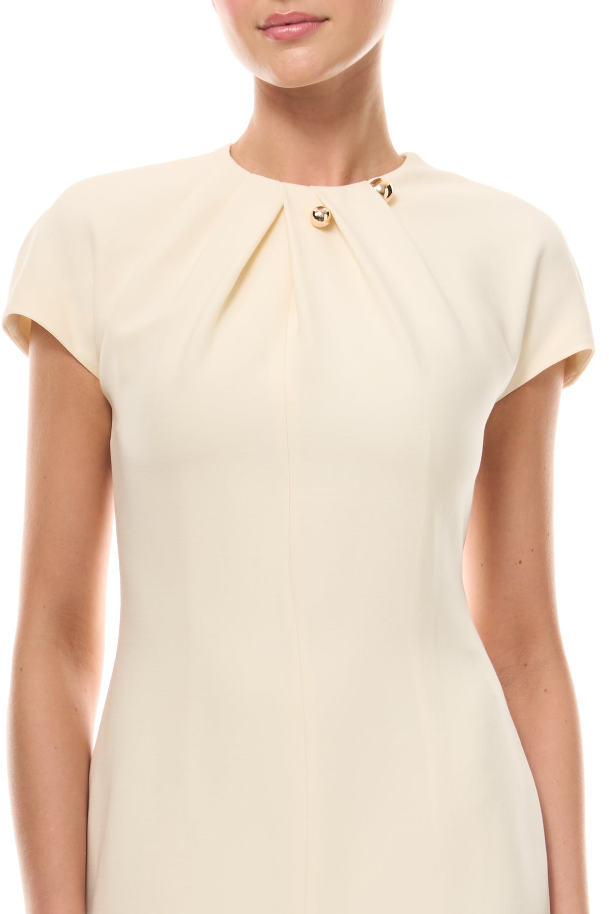 Ivory Gold Ball Dress