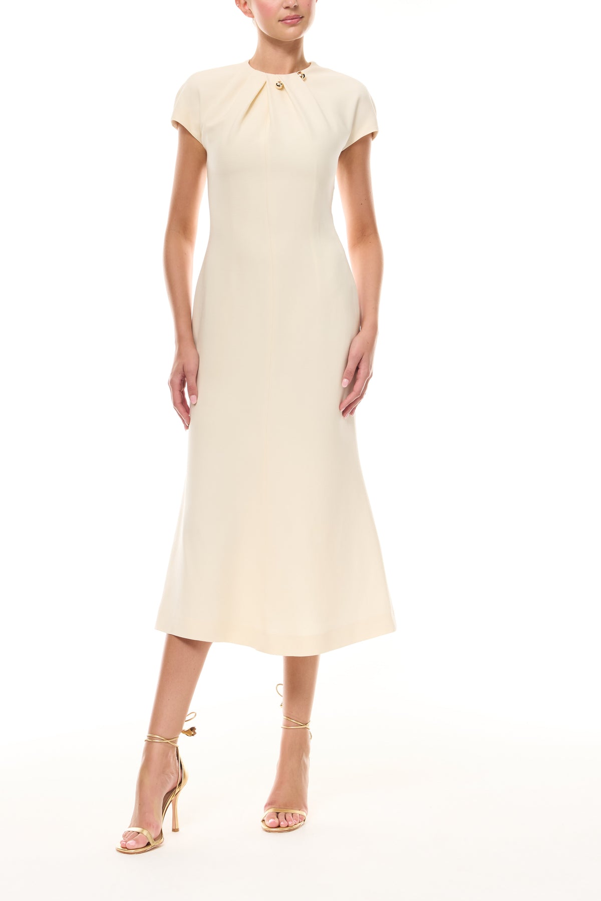 Ivory Gold Ball Dress