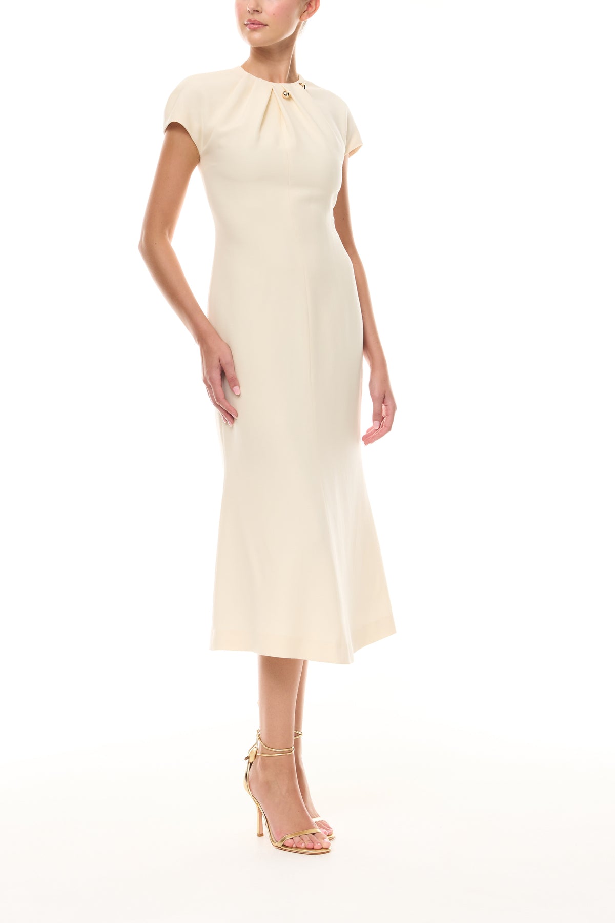 Ivory Gold Ball Dress