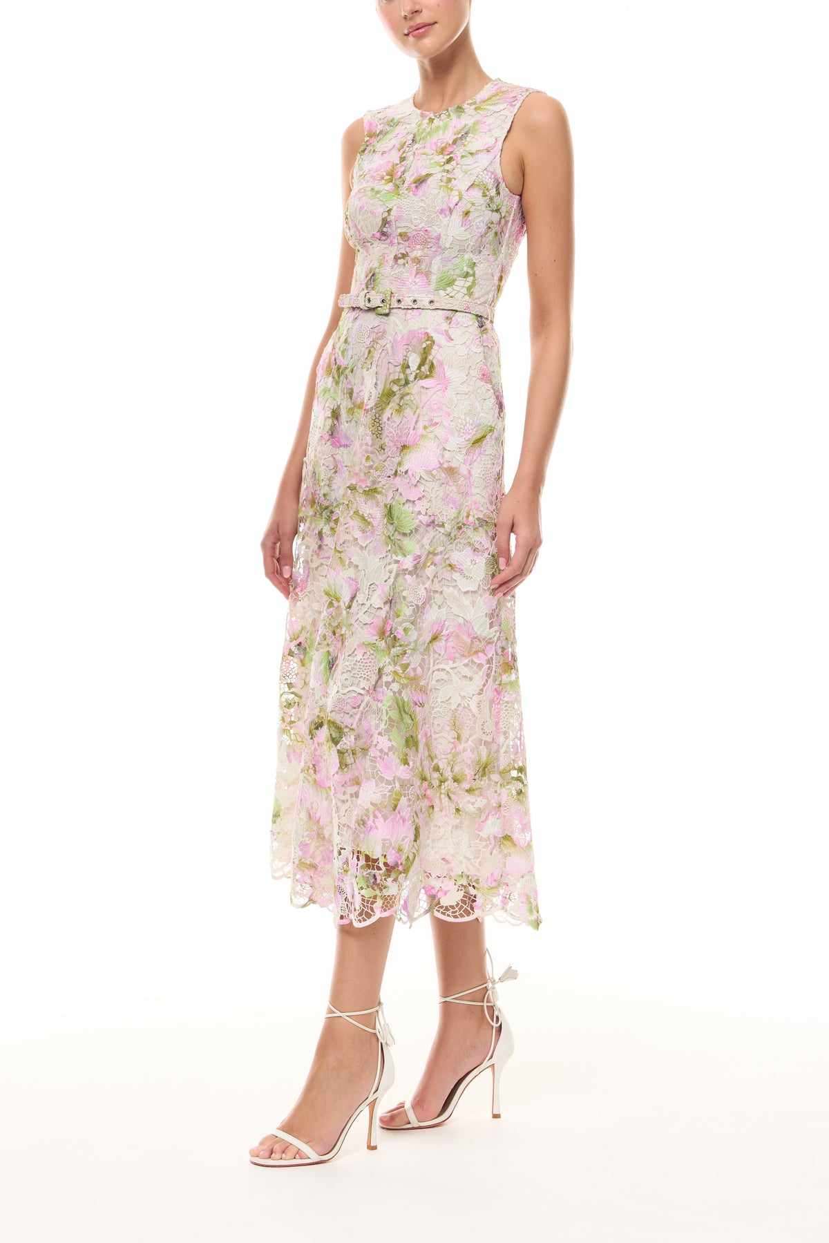 Printed Tulip Lace Dress