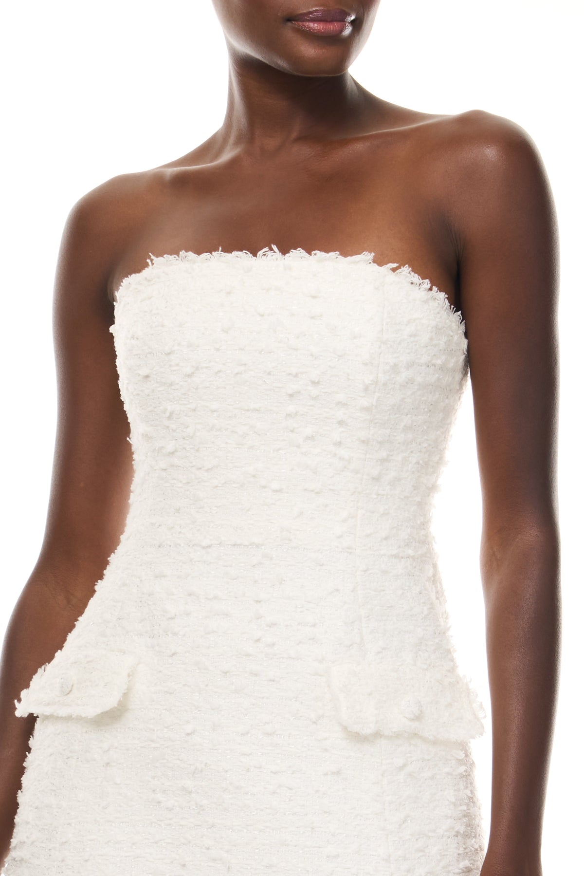 Sculpted Tweed Mini Dress