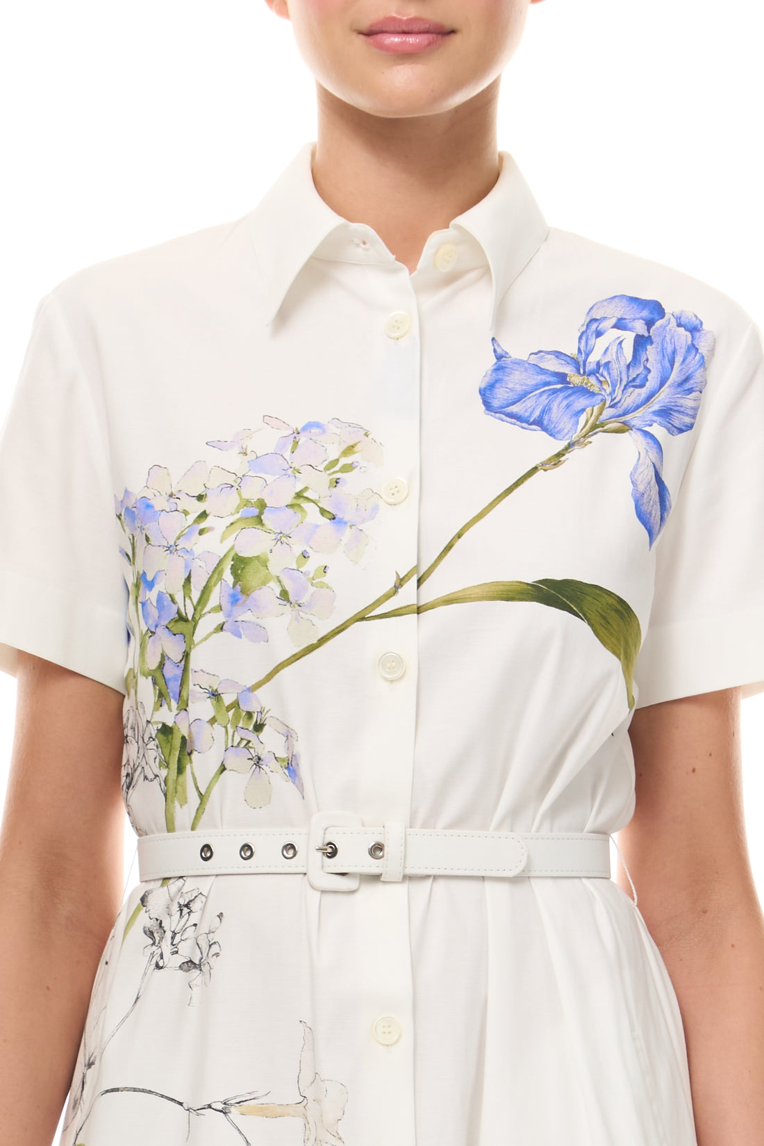 Iris Printed Poplin Day Dress