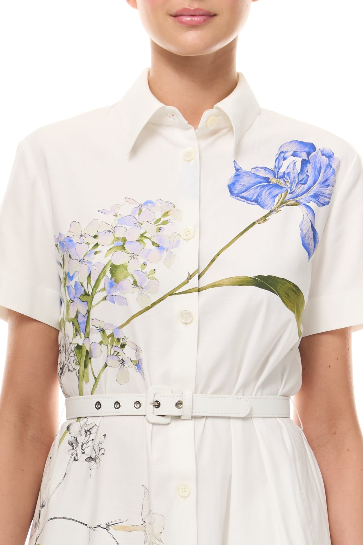 Iris Printed Poplin Day Dress