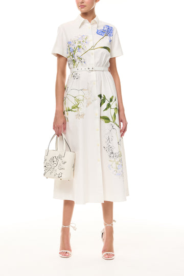 Iris Printed Poplin Day Dress