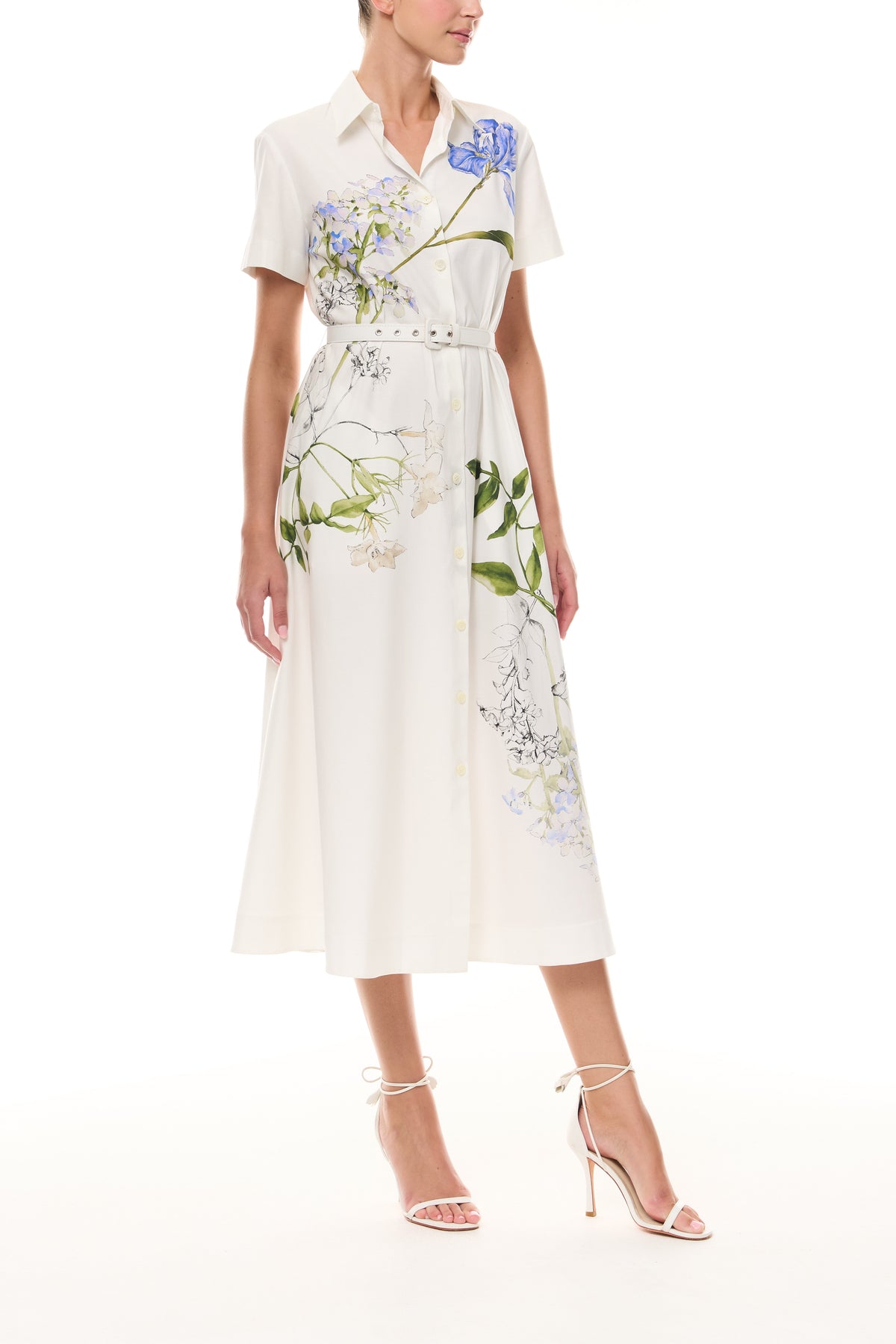 Iris Printed Poplin Day Dress
