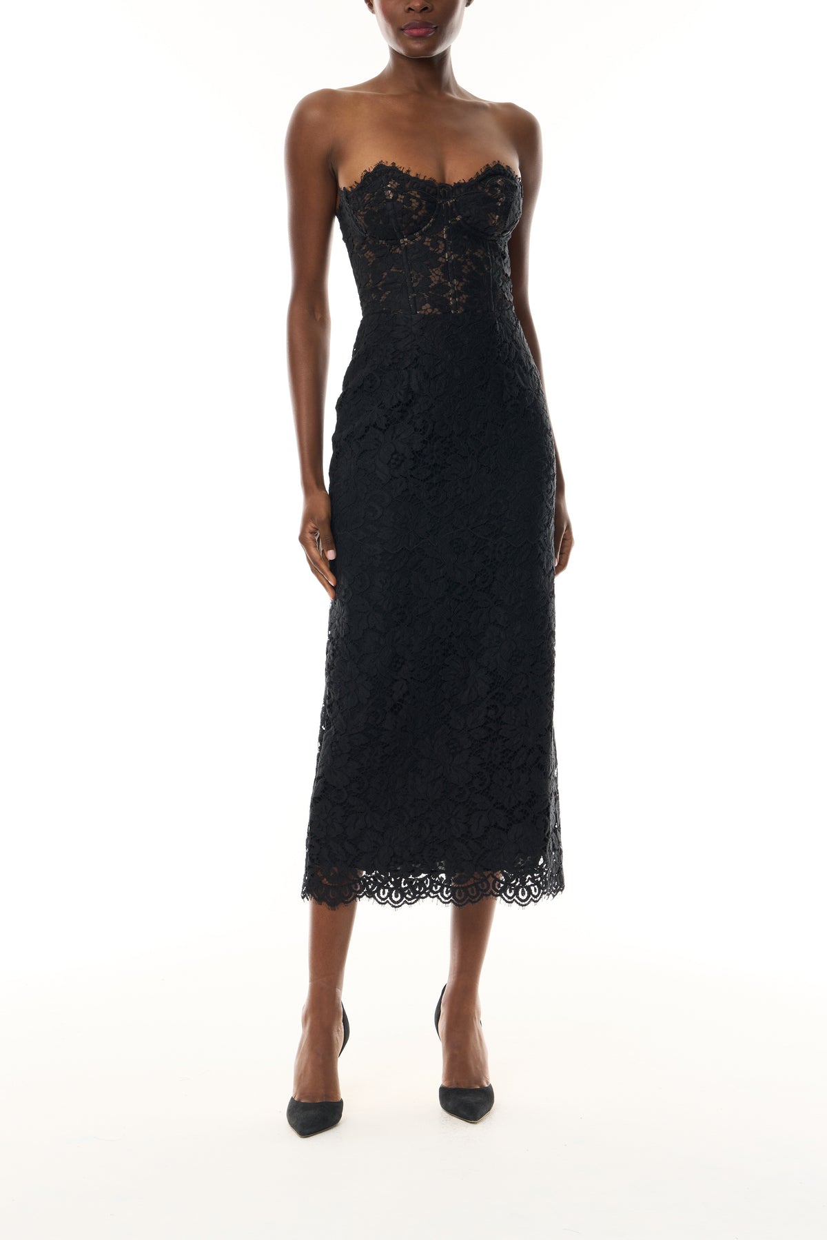 Corseted Lace Cocktail Dress