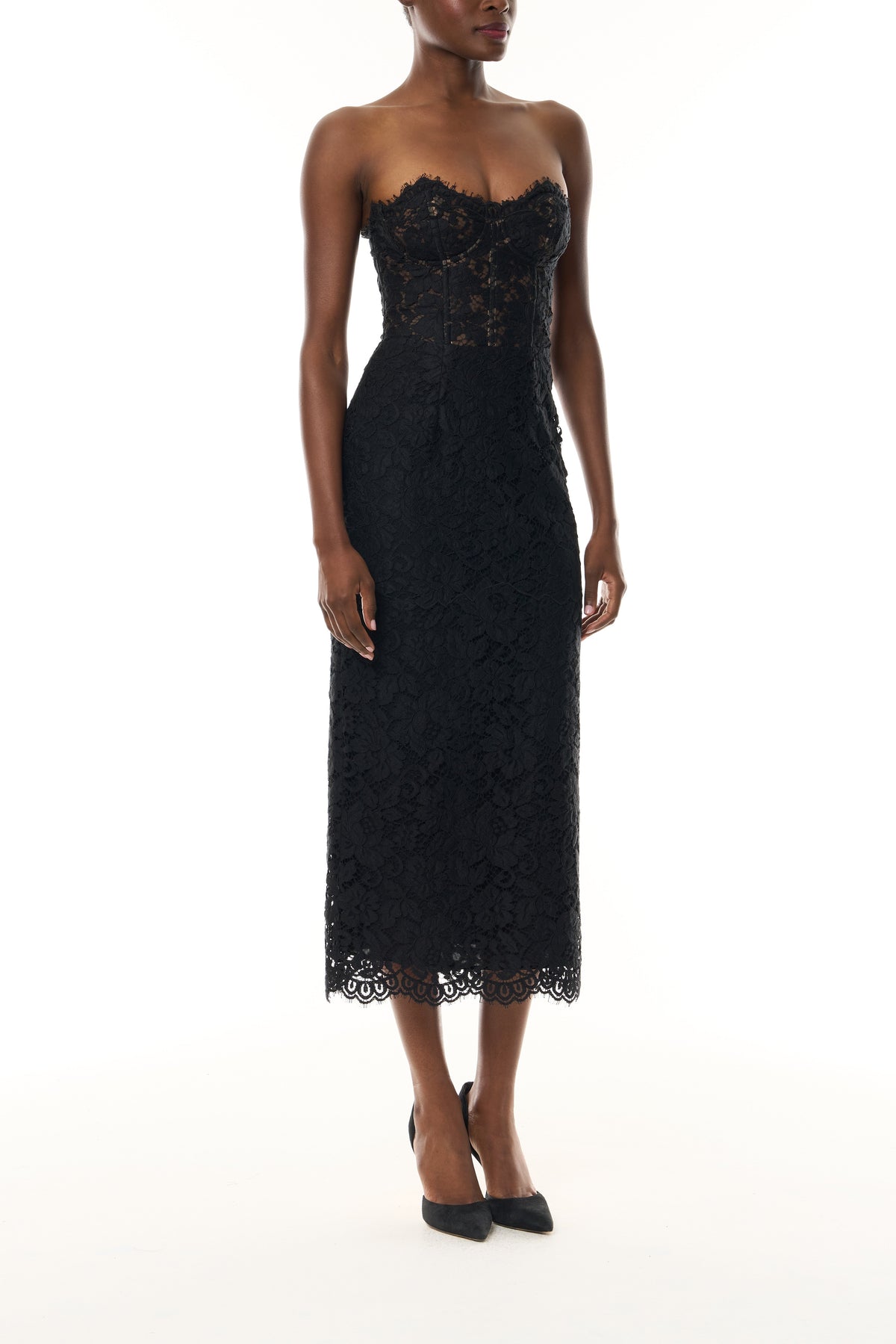 Corseted Lace Cocktail Dress