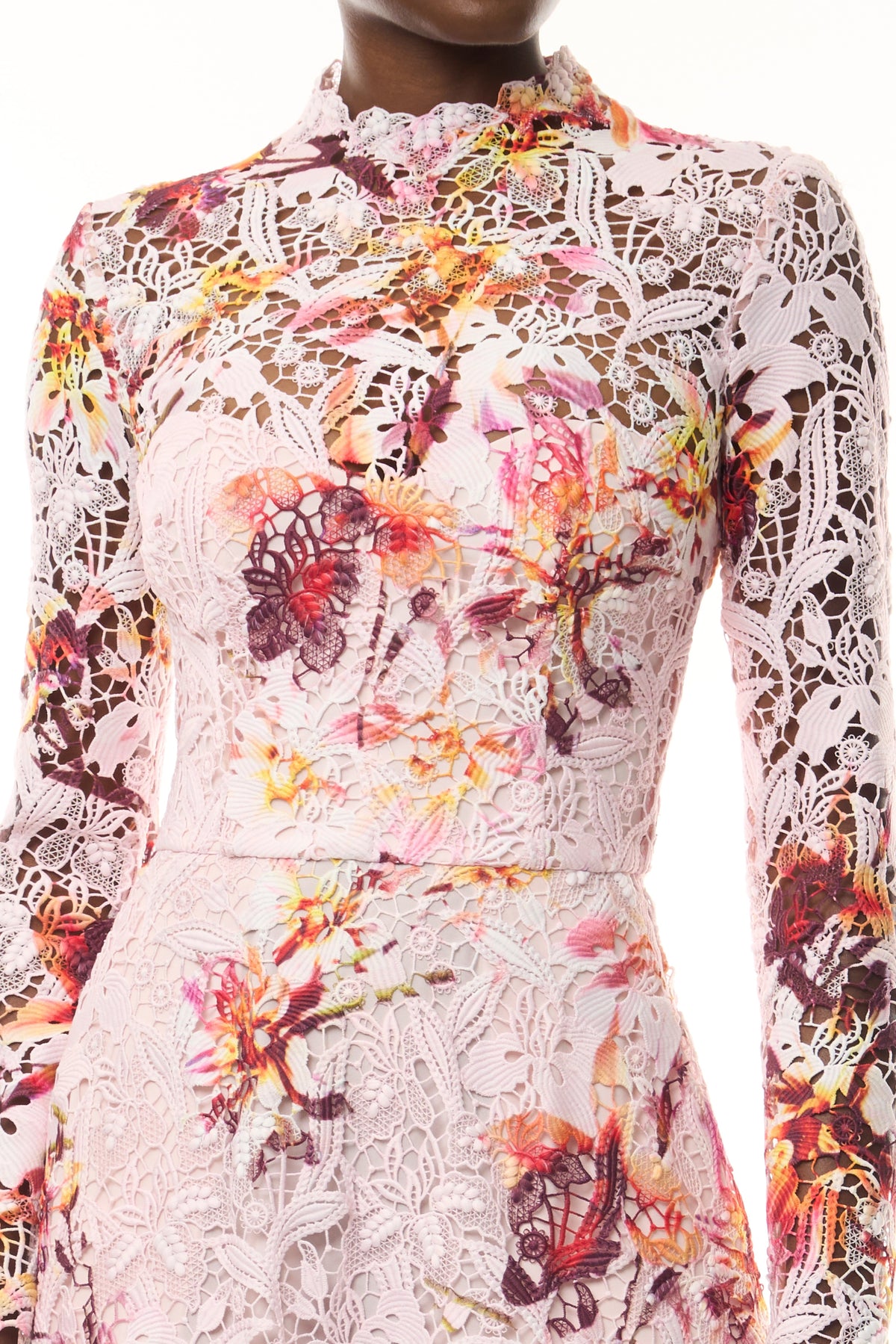 Lotus Lace Long Sleeve Dress