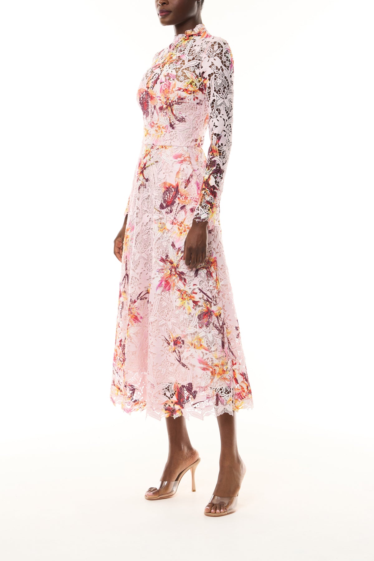 Lotus Lace Long Sleeve Dress