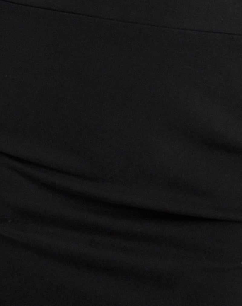 Tomoko Mini Dress in Cupro Black