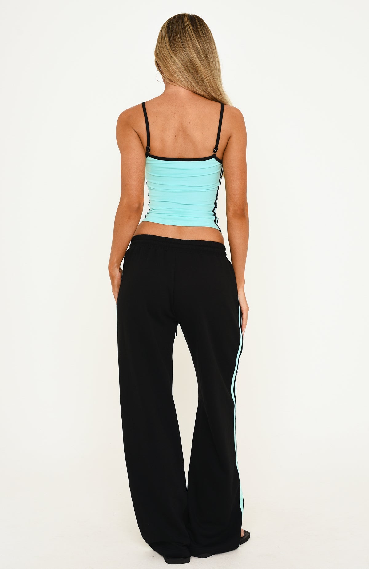 Breaking Your Heart Track Pants Black/Mint