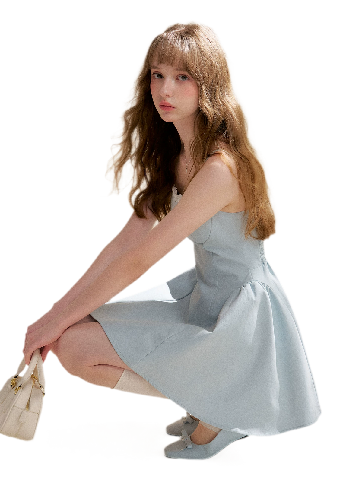 Lace-Trimmed A-Line Camisole Dress | Final Sale