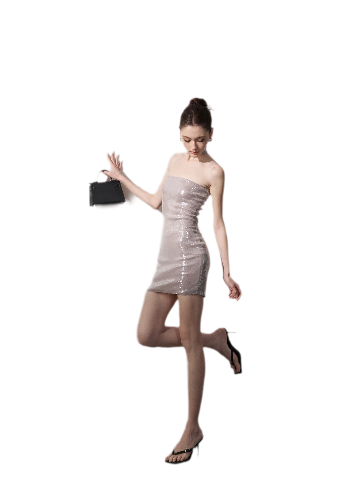 Sequin Choker Mini Dress