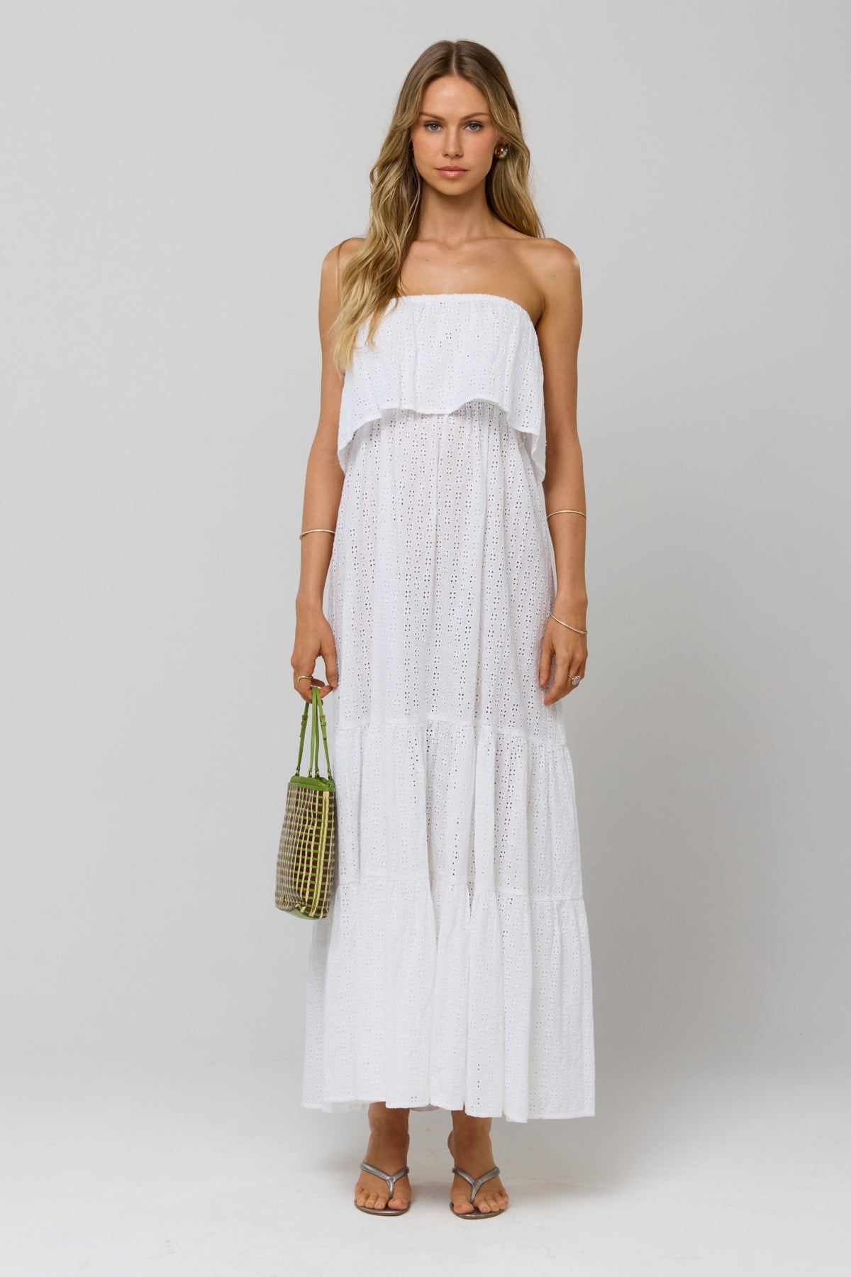 Joni Dress in White Eyelet