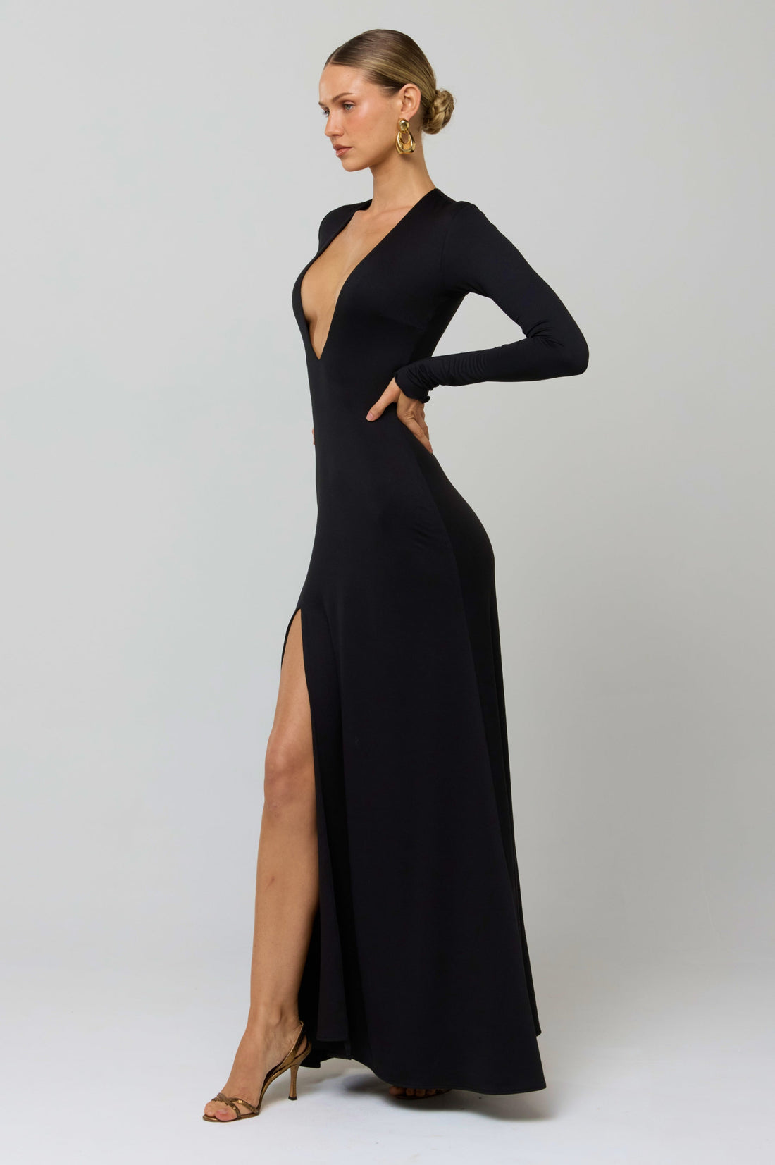 Kate Dress in Black Knit