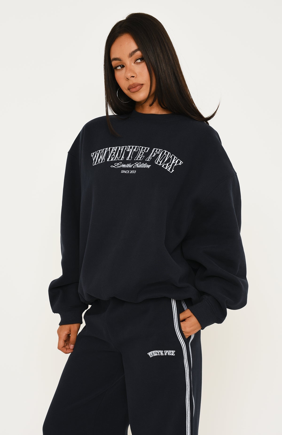 Keep Me Posted Oversized Sweater Navy