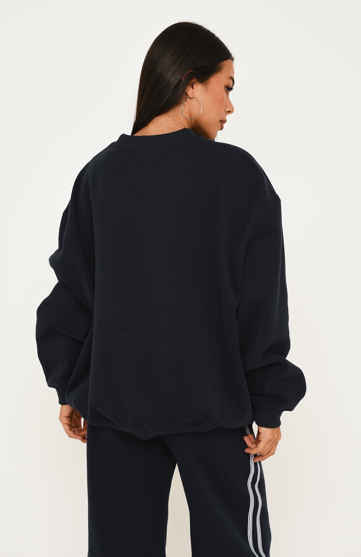 Keep Me Posted Oversized Sweater Navy