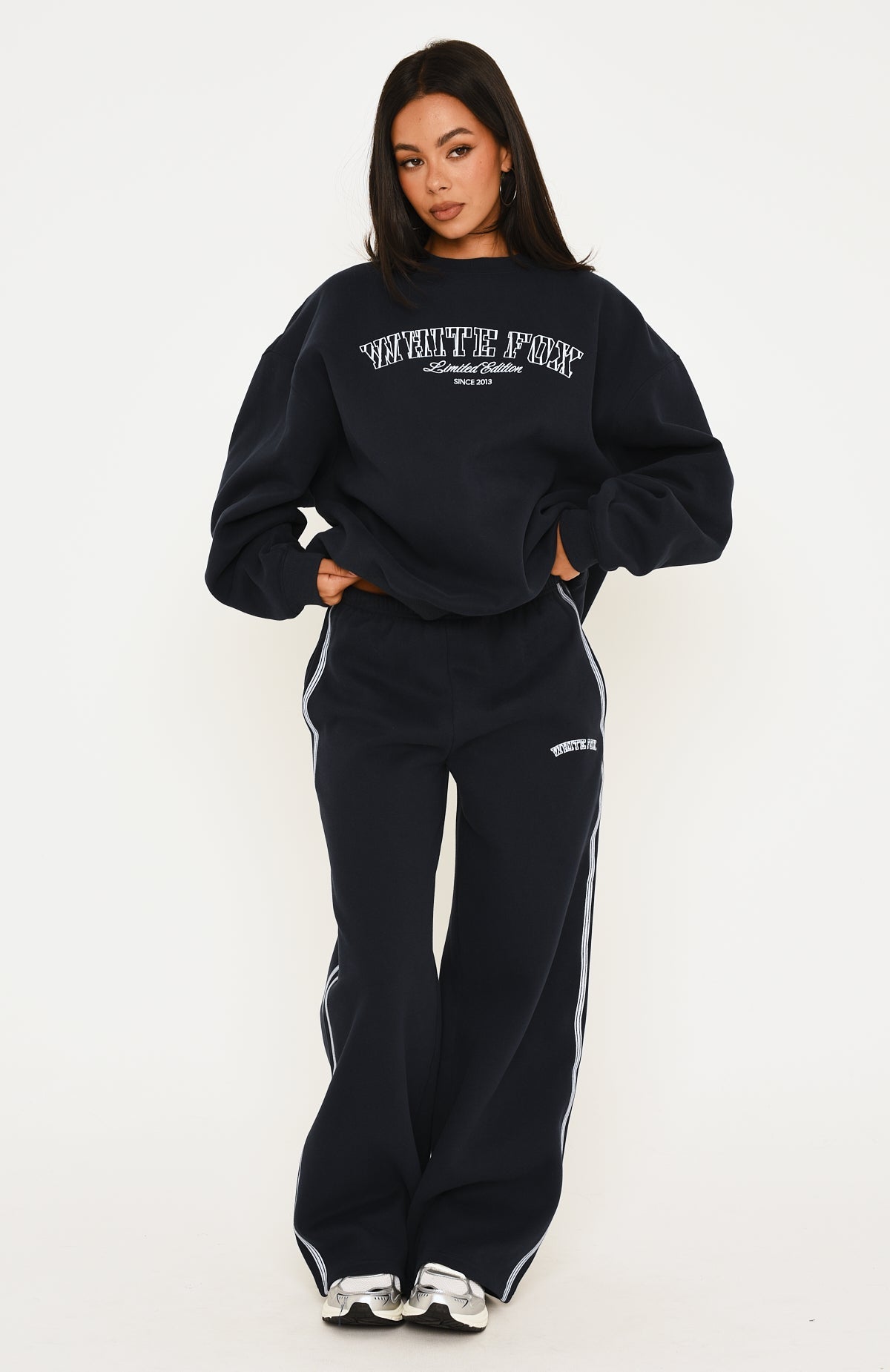 Keep Me Posted Oversized Sweater Navy
