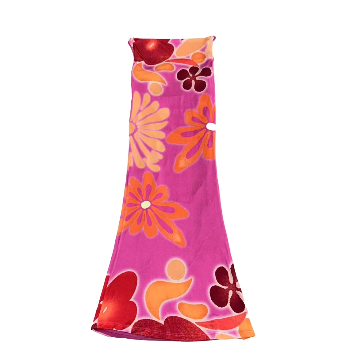 Floral Cowl Backless Dress