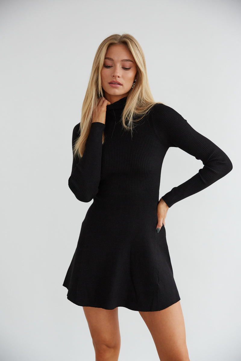 Millie Knit Turtleneck Mini Dress