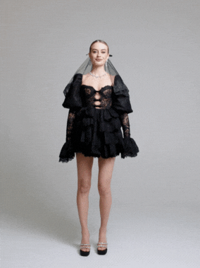 Penelope Lace Dress (Black) (Final Sale)