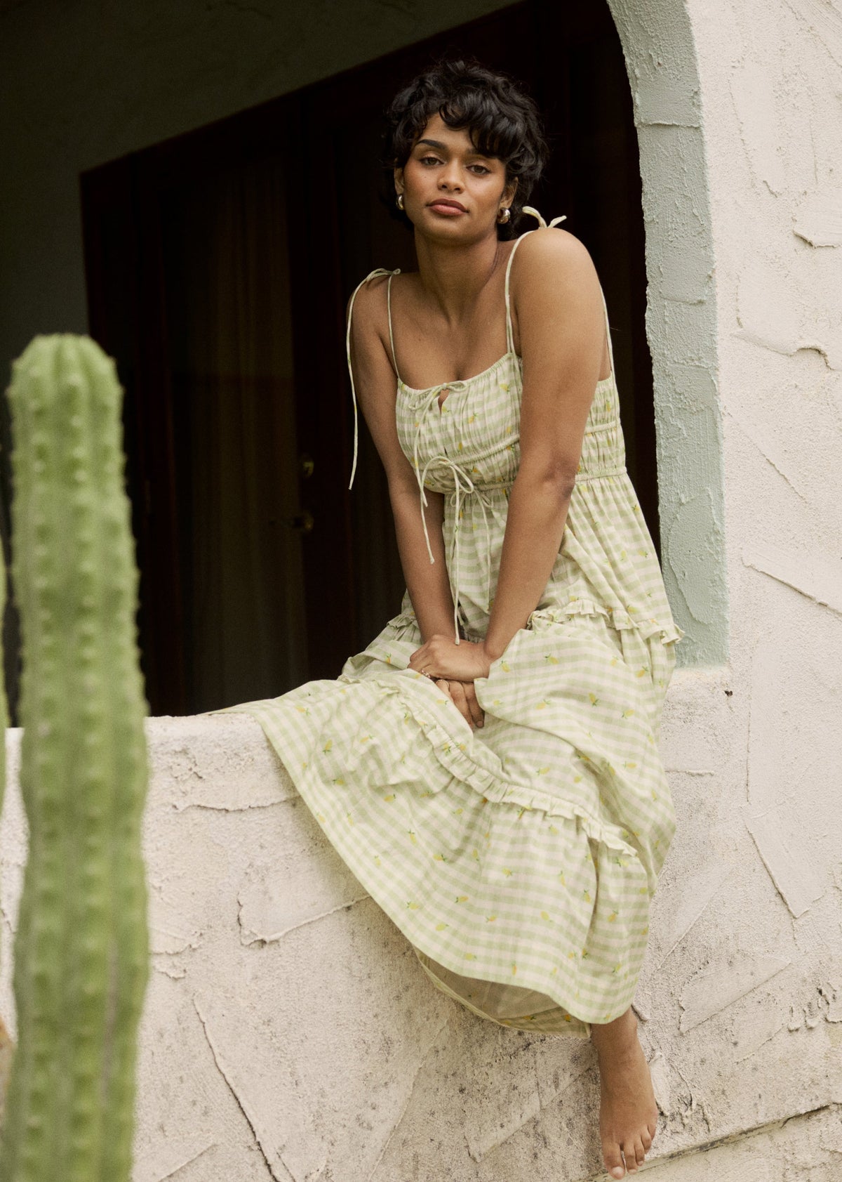 Olivia Dress in Cotton Zest