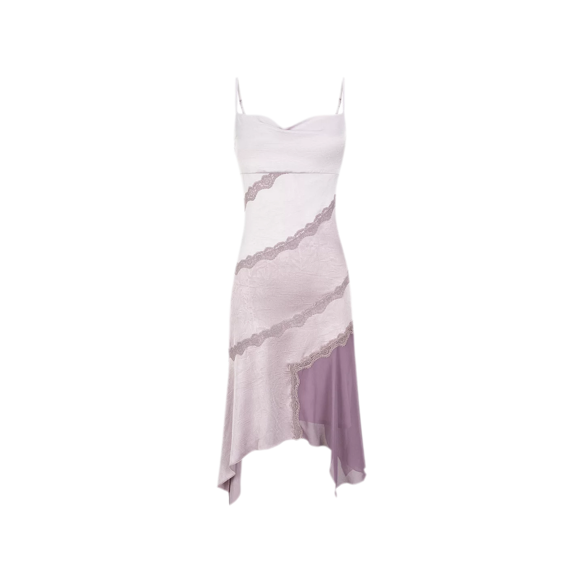 Asymmetric Satin Cami Dress | Final Sale