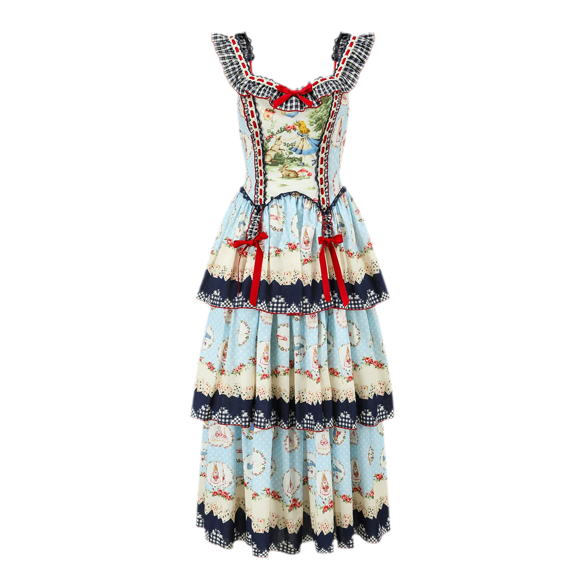 Printed Ruffle Tiered Dress