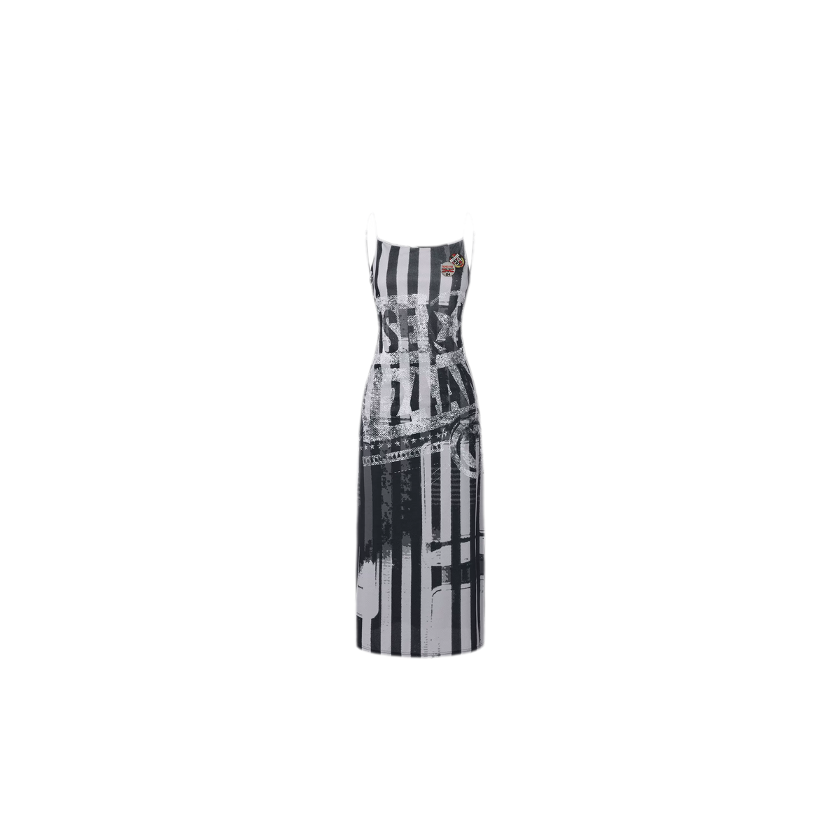 Printed Open-Back Dress